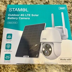 3MP White Outdoor 4G LTE Solar Camera